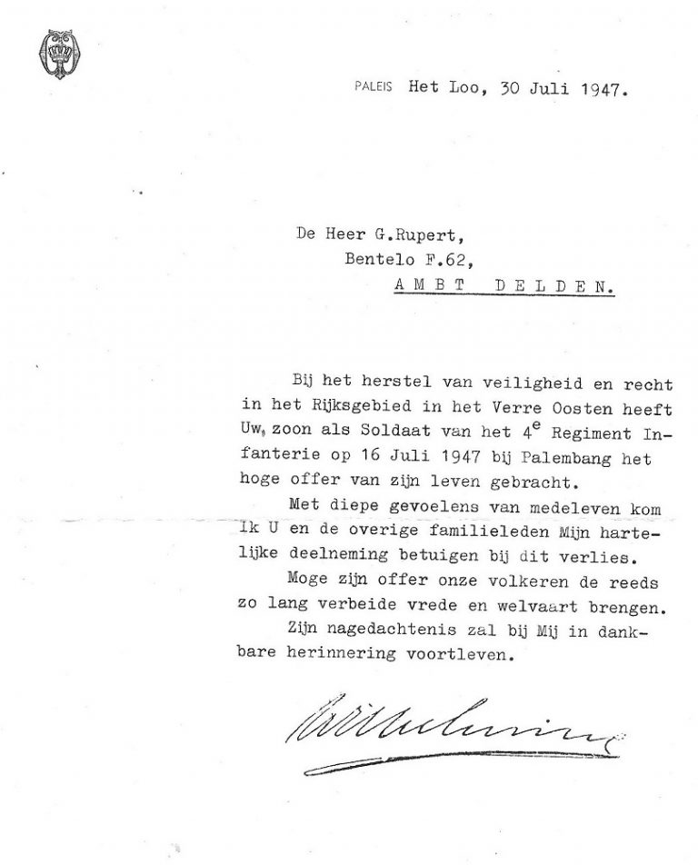 FOTO 4 herman rupert brief koningin