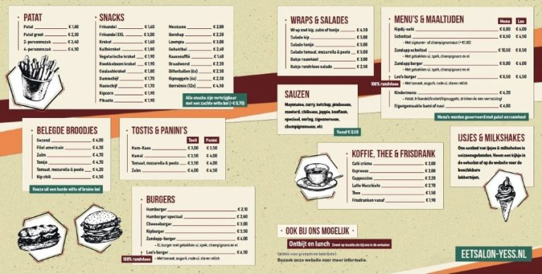 menukaart yess
