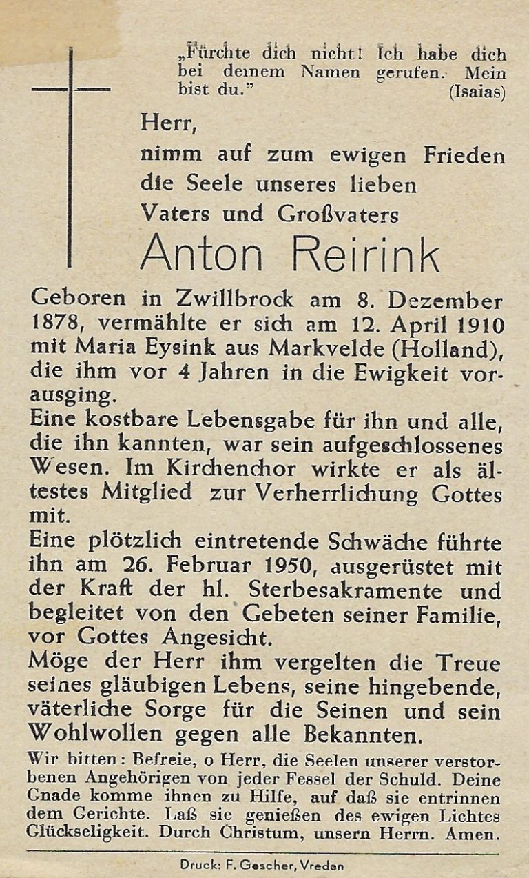 bidprentje anton reijrink sr 1878 1950