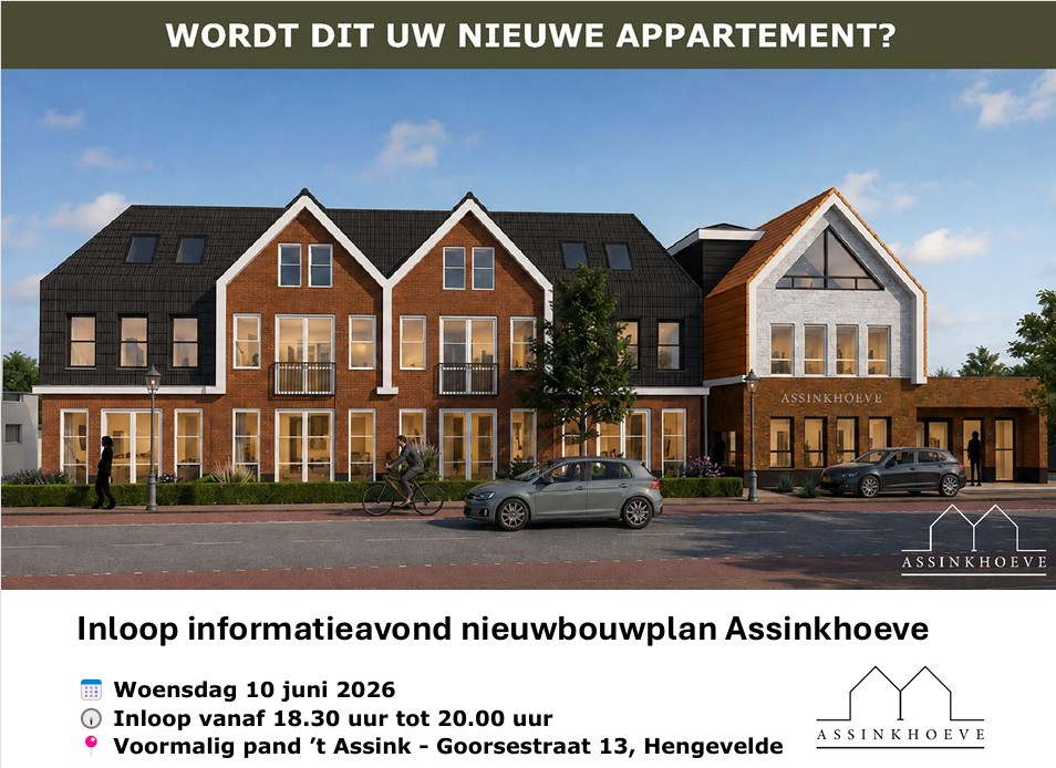 Inloop informatieavond nieuwbouwplan Assinkhoeve
